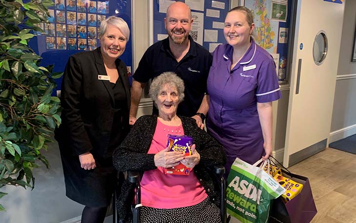 Picture Easter egg donations to the local care home from Roy Quinton.